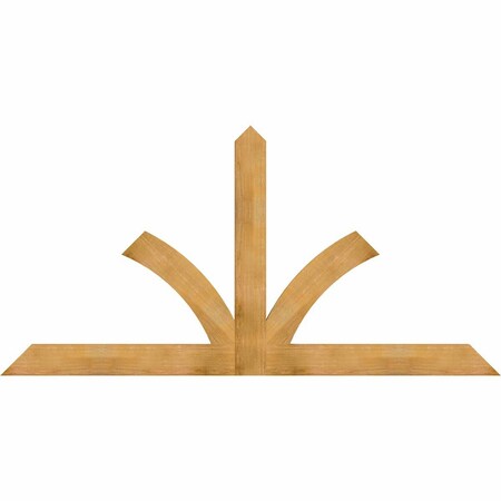 Ekena Millwork Richland Rough Sawn Timber Gable Bracket, Western Red Cedar, 96"W x 48"H x 2"D x 6"F, 12/12 Pitch GBW096X48X0206RIC00RWR